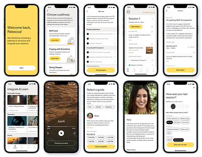 Mindbloom mobile app consumer health ios mental health mobile ui