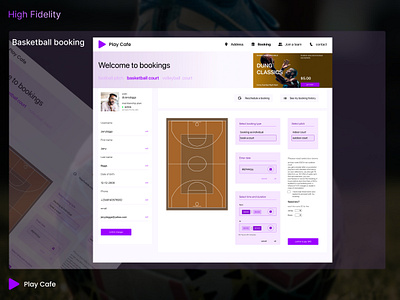Play cafe’s web app. Ui/Ux case study analysis basketball booking case study football pitch project sport sport centre sport facility tennis ui uiux ux volleyball