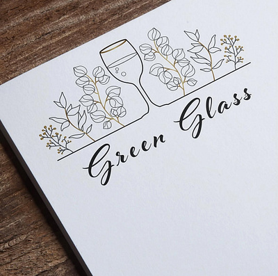 Green Glass Logo & Event Poster Design branding custom logo graphic design logo logo design