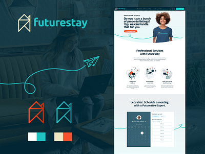 Futurestay branding design graphic design logo startup branding ui web design