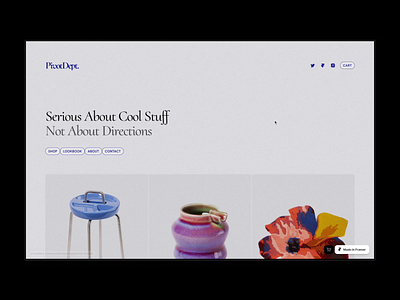 PivotDept. clothing ecommerce fashion framer product shop store template website