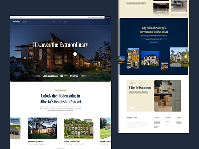 Sotheby's International Realty Canada - Home Page Concept branding design home house housing page property realty rent typography ui ux