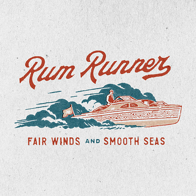 Rum Runner badge design branding illustration t shirt design vintage vintage badge vintage design