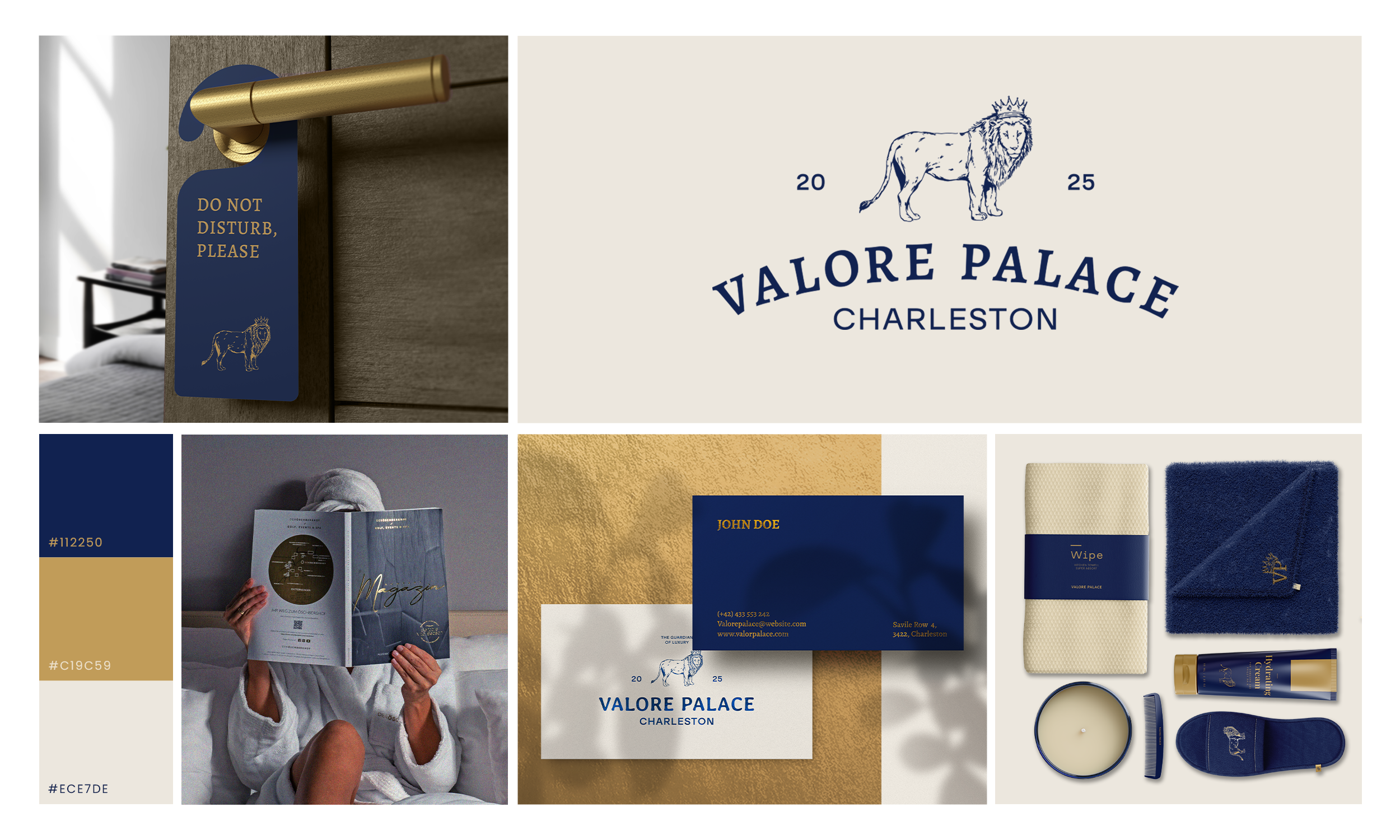 Valore Palace – Luxury Hotel Brand Identity Design app brand identity branding business card classy elegant hotel illustration lion logo luxury packaging premium print product design project restaurant stylish typography visual identity