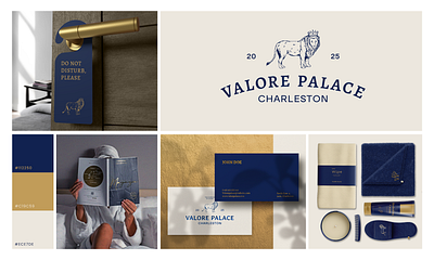 Valore Palace – Luxury Hotel Brand Identity Design app brand identity branding business card classy elegant hotel illustration lion logo luxury packaging premium print product design project restaurant stylish typography visual identity