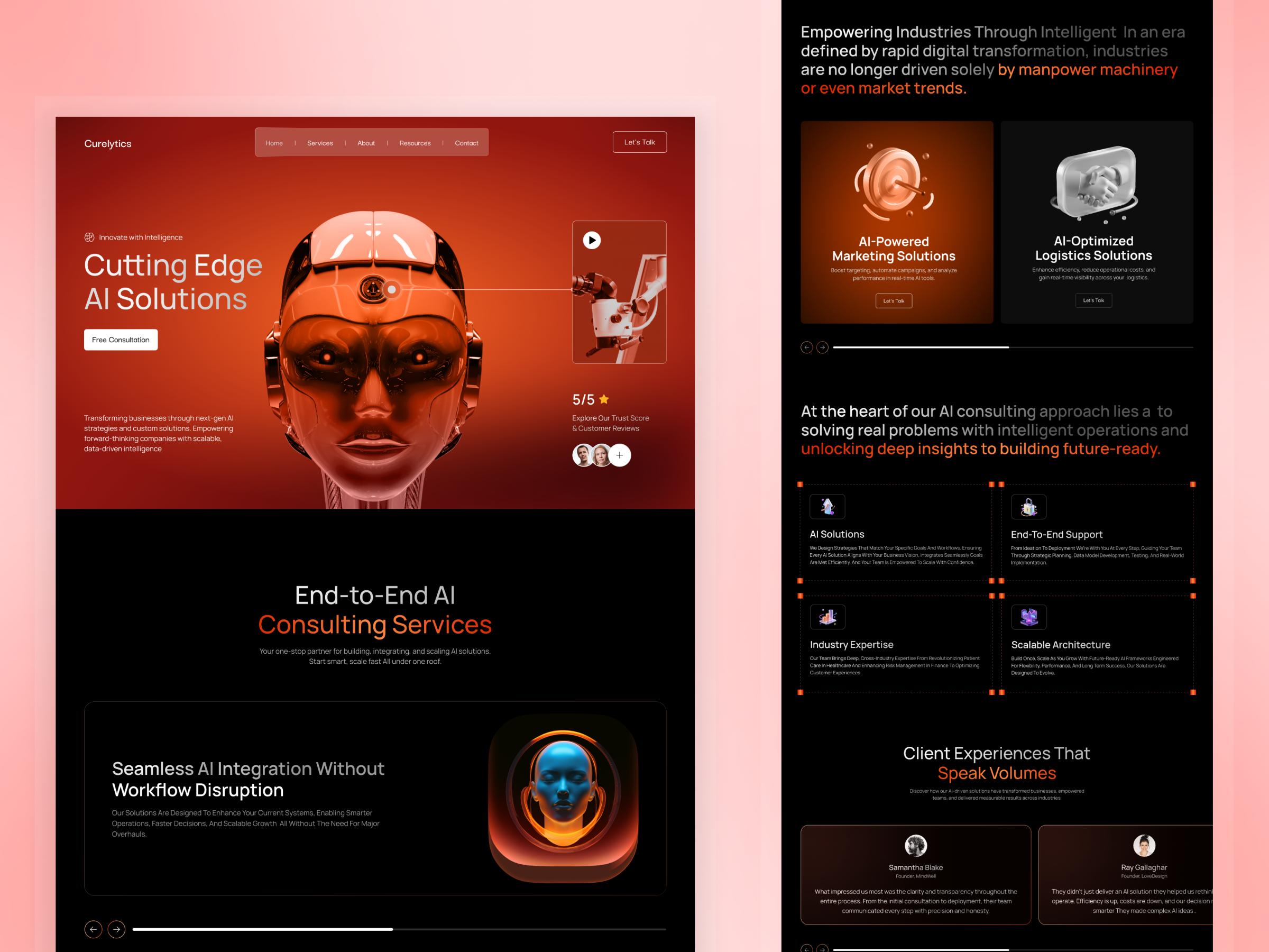 Example of Premium Landing Page UI/UX Design