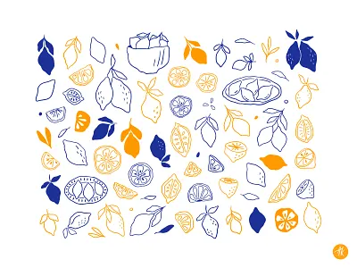 Lemons citron citrus clipart doodle fruit graphic design hand drawn lemon lemonade lemons line art sketch summer vector