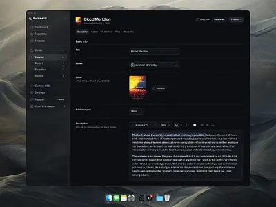 CMS settings — Untitled UI cms dark mode dark ui form product design settings sidenav ui design user interface