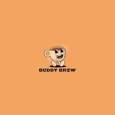 Buddy Brew: The Smiling Cup Mascot brand identity branding character design design logo flat graphic design icon illustration logo logo design logos logotype mascot minimal minimalist modern simple unqiue