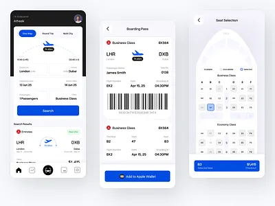 Flight Booking App – UX Concept airline app flight booking ui ux uxdesign