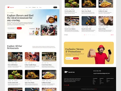 Restaurant Food Delivery Website – Restaurant Page | Responsive interface product service startup ui ux web website