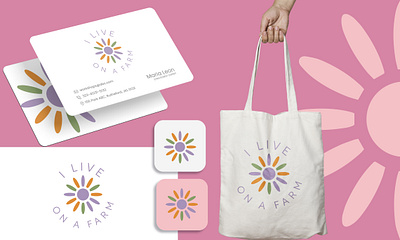 Healthy Farm Life logo bag and logo design creative female type girl logo graphic design logo minimal logo perfect logo simple logo stunning logo