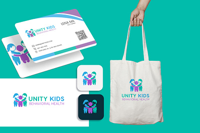 Unity Kids Logo childeren logo creative kids logo health logo kids clinic kids health logo kids logo kids logo simple logo design
