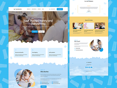 Nannies You Can Trust. A Website That Shows It. aesthetic bold clean desktop design homepage landing page minimal modern portfolio responsive design saas startup typography ui design ux design web design website design