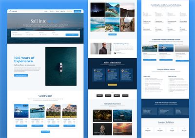 Sailor - A Luxury Yacht Rental Website customwebsite luxury travel modern web design ocean sailor website design uiux web development webdesign website yacht booking yacht rental website