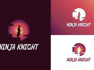 Ninja Knight (Logo Design) branding business logo company logo creative logo custom logo graphic design graphic design logo hand drawn logo logo logo creation logo design logo redesign minimalist logo modern logo negative space negative space logo ninja logo vector