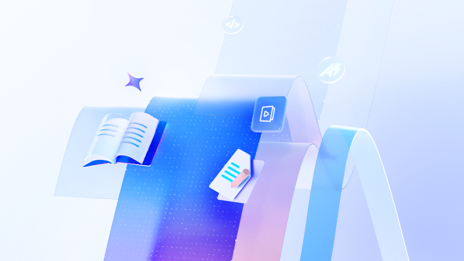 Visual Symphony of Code & AI Learning 3d design graphic design illustration