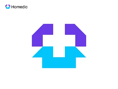 Medical Plus Logo with Home Symbol for Healthcare & Telemedicine branding healthcare logo home home logo house house logo logo logo design medical company medical logo plus logo telehealth logo telemedicine logo