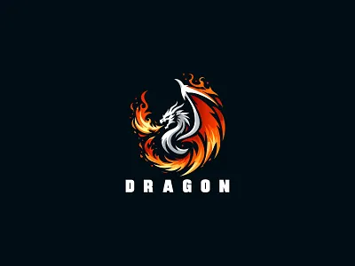 Dragon Logo animal animal logo animals brand branding dragon dragon logo fire dragon logo logo design top dragon top logo