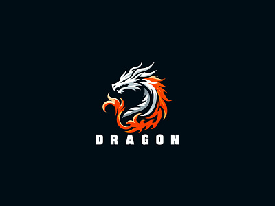 Dragon Logo animal animal logo animals app icon brand branding dragon dragon logo dragons fire flying dragon icon logo logo design logo type
