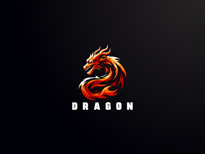 Dragon Logo animal animal logo animals animals logo brand branding dragon dragon logo dragons fire dragon identity logo logo design top logo vector logo