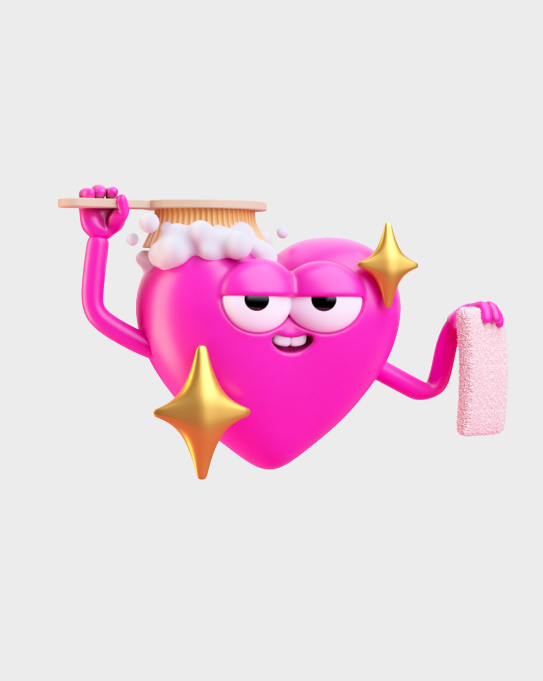 GRWM 3d branding cgi character design emoji foreal illustration logo