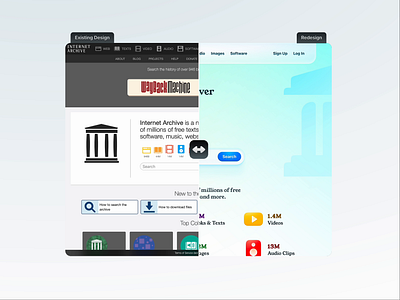 Comparison Slider Progress Update archive before and after code comparison component concept design internet redesign screen recording slider ui ux wayback machine web app