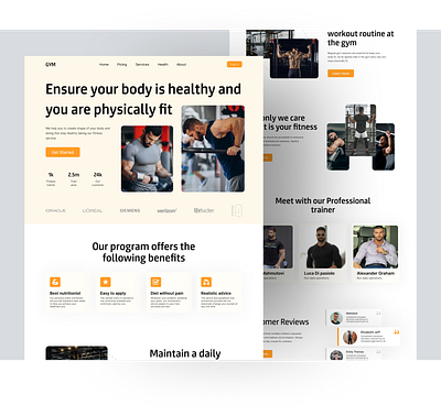 Physical fitness Landing page. build building fitness gym healthy interface landing page maxfluid physical fitness ui ux website
