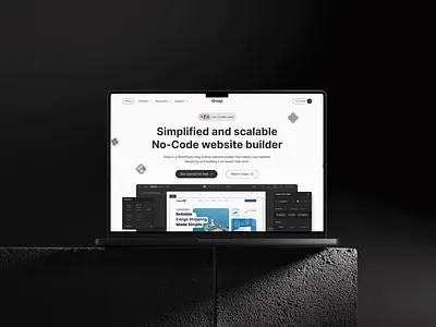 Droip – Simplified No-Code Website Builder UI Design creative works dashboard design inspiration design trends draganddrop droip design ibrahimuix landing page design liquide glass effect mobile app design saas saas website webflow design website design website expert