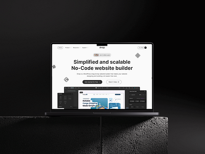Droip – Simplified No-Code Website Builder UI Design creative works dashboard design inspiration design trends draganddrop droip design ibrahimuix landing page design liquide glass effect mobile app design saas saas website webflow design website design website expert