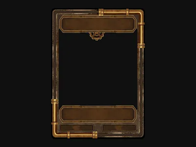 Steampunk Theme Card Template 2dartist boardgame branding cardgame design gameassets graphic design illustration logo ui