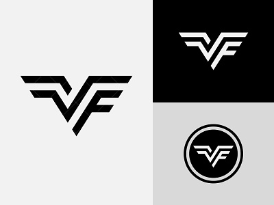 VF Logo art branding design f fv fv logo fv monogram icon identity logo logo design logotype monogram typography v vector vf vf logo vf monogram wing