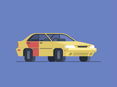 Better Call Saul – Stylized Car Illustration 2d car 2d design better call saul blue car car illustration character design flat design illustration minimalistic pop culture retro sandro stylized illustration tv series vector car vehicle vehicle illustration yellow