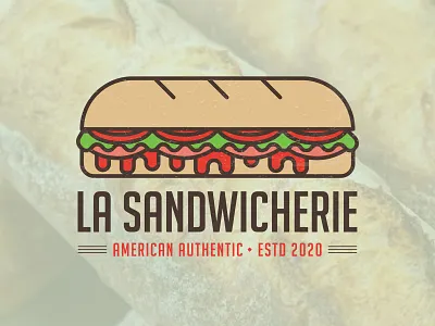 LA SANDWICHERIE brand designer branding fast food food food logo graphic designer logo logo designer logo ideas logo maker logos mockups package retro vintage design