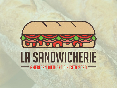 LA SANDWICHERIE brand designer branding fast food food food logo graphic designer logo logo designer logo ideas logo maker logos mockups package retro vintage design