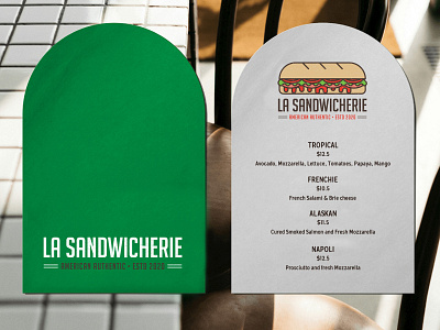 LA SANDWICHERIE brand designer brand identity brand logo branding fast food food food logo graphic design graphic designer identity logo identity vintage logo visual identity
