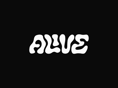 Alive branding design font graphic design lettering logo minimalist modern simple symbol typography