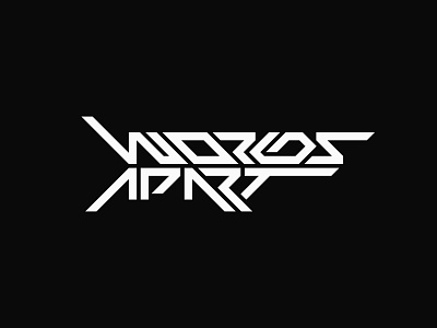Worlds Apart branding design font graphic design icon lettering logo minimalist modern simple symbol typography visual design