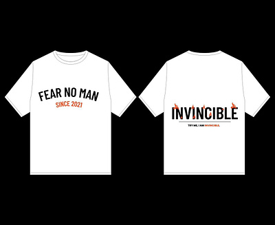 "Invincible T-shirt" branding design graphic design illustration logo typography