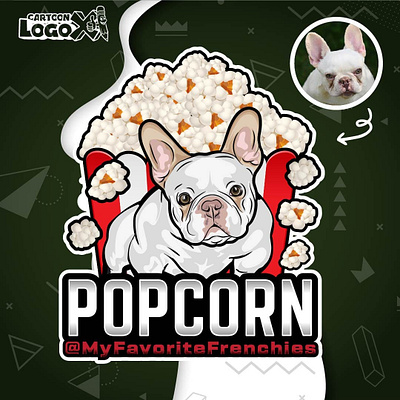 POPCORN the Frenchie – Custom Pet Mascot Logo by CartoonLogoX animalmascot branding cartoonlogo cartoonlogox cartoonpetart characterdesign creativebranding custompetlogo dogbranding dogmascot dribbbleart frenchielogo graphic design logo mascotlogodesign motion graphics petillustration petillustrator petmerchdesign socialmediabranding