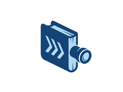 Book camera - logo design branding camera cinematography identity lens literature logo logo design photography script videography writer writing
