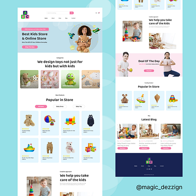 Toy Joy Website app branding children design figma graphic design illustration kid kids logo play toy typography ui ux vector