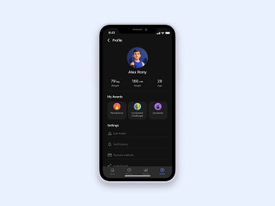User Dashboard - Health & Fitness App helath app product design ui user profile