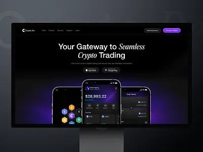 Crypto Dex - Website Design branding crypto daily design graphic design illustration logo ui ui design uiux ux web web design website website design