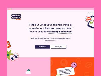 likely story landing page branding color education flat illustrator minimal stickers teens typography vector