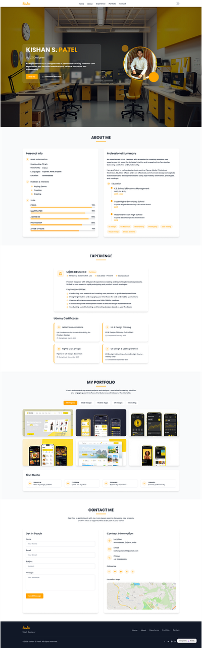 AI-Generated Portfolio Website Mockup in Figma – UI/UX Designer branding design figma graphic design illustration logo ui ux vector webdesign