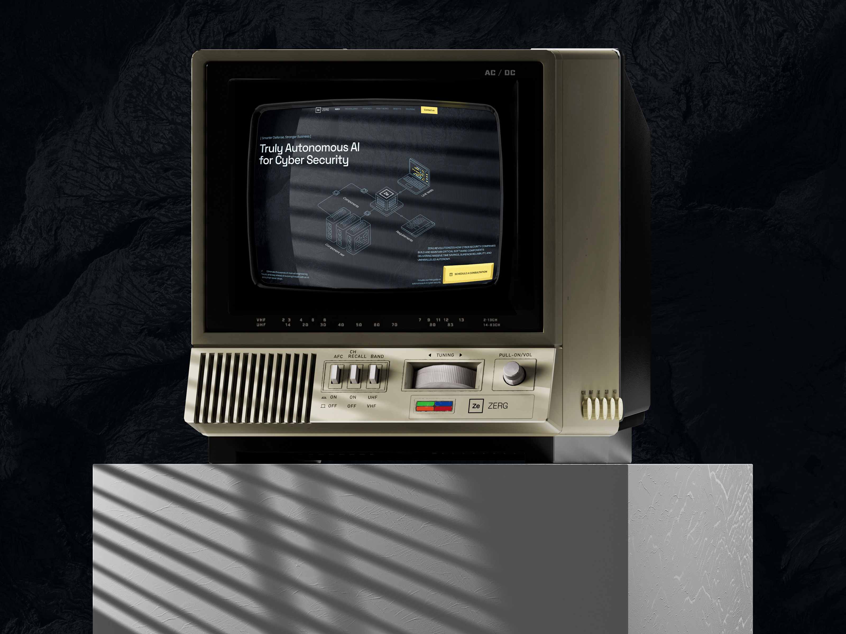 Zerg // Website ai website bold typography dark theme digital agency figma design futuristic branding hero section homepage design landing page tech landing page ui ux web design