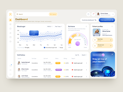UIUX, Dashboard Design for Healthcare analytics clean crm dashboard design healthcare management modern product design saas task management ui ui design uiux ux ux design web website