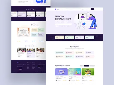 LMS Learning Landing Page classrooms course course creators coursemarketplace dribbble edteach edteachui edtech elearningui learning learningplatform lms desing lms platforms marketplace online onlineeducation platform startups website webui