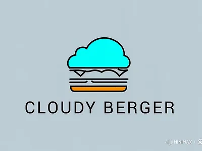 Cloudy Berger (Logo Design) animation branding burger logo graphic design logo logo design logodesign minimalist logo mockup modern logo vector